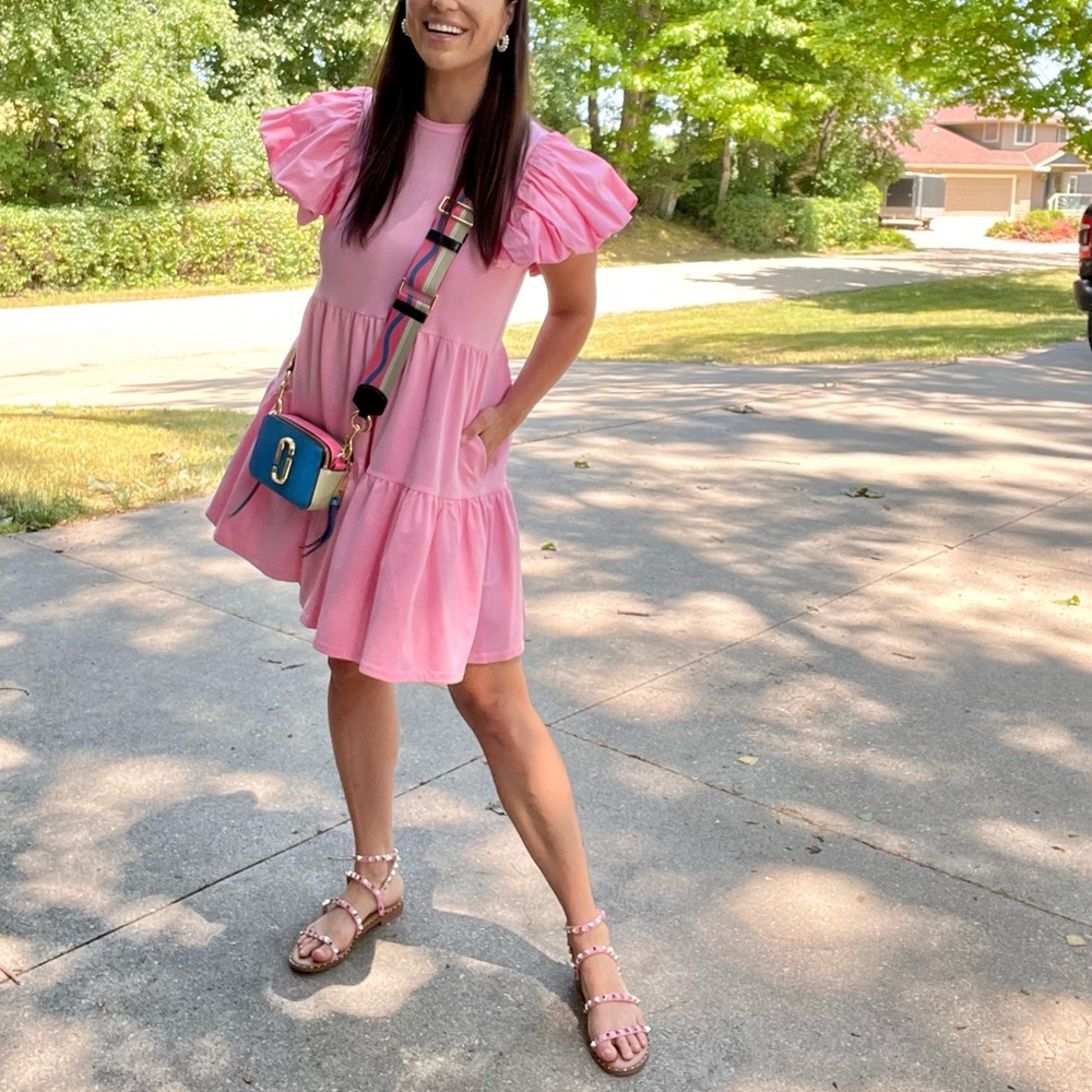 Puff Sleeve Teddy Dress